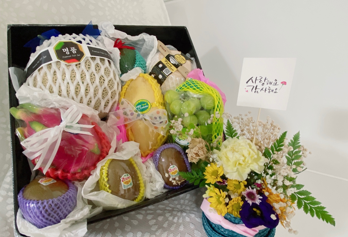 멜론이 포함된 프리미엄 과일 선물세트